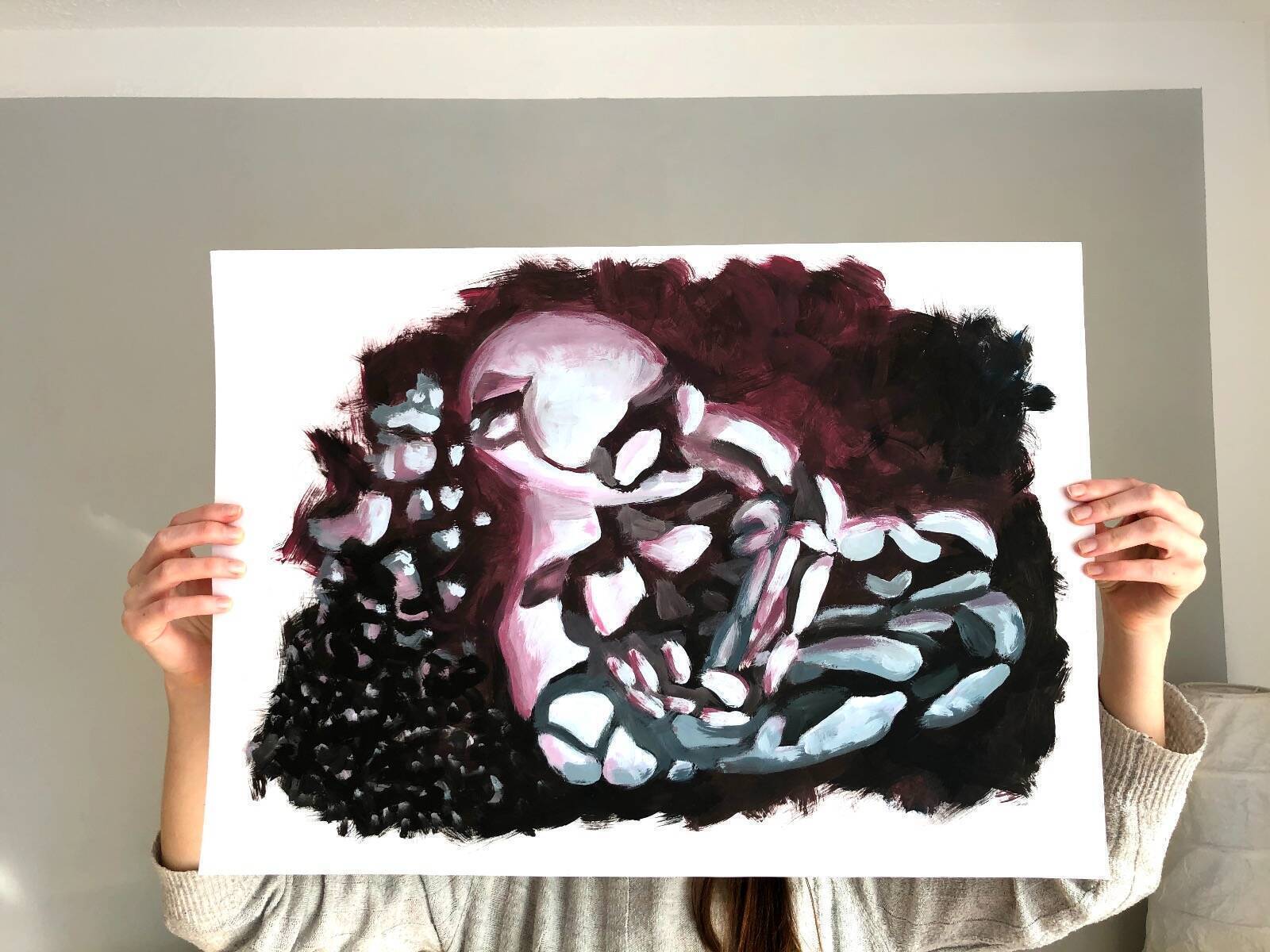 "breath out"