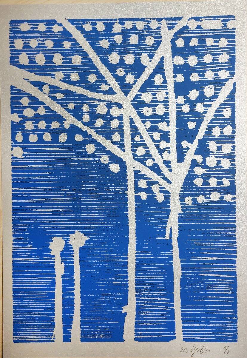 Winterbaum-blau (silberpapier)