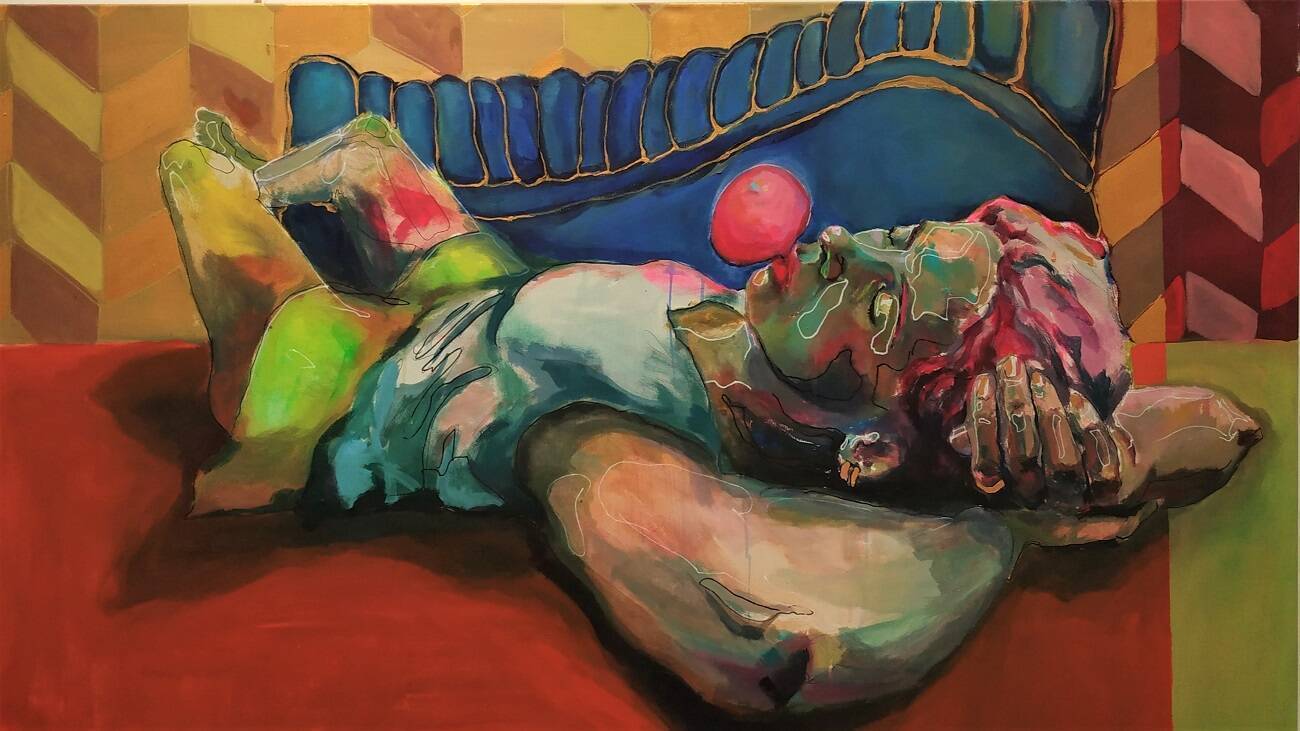 Leonie (2019)  80 x 140  Acryl auf Leinwand
