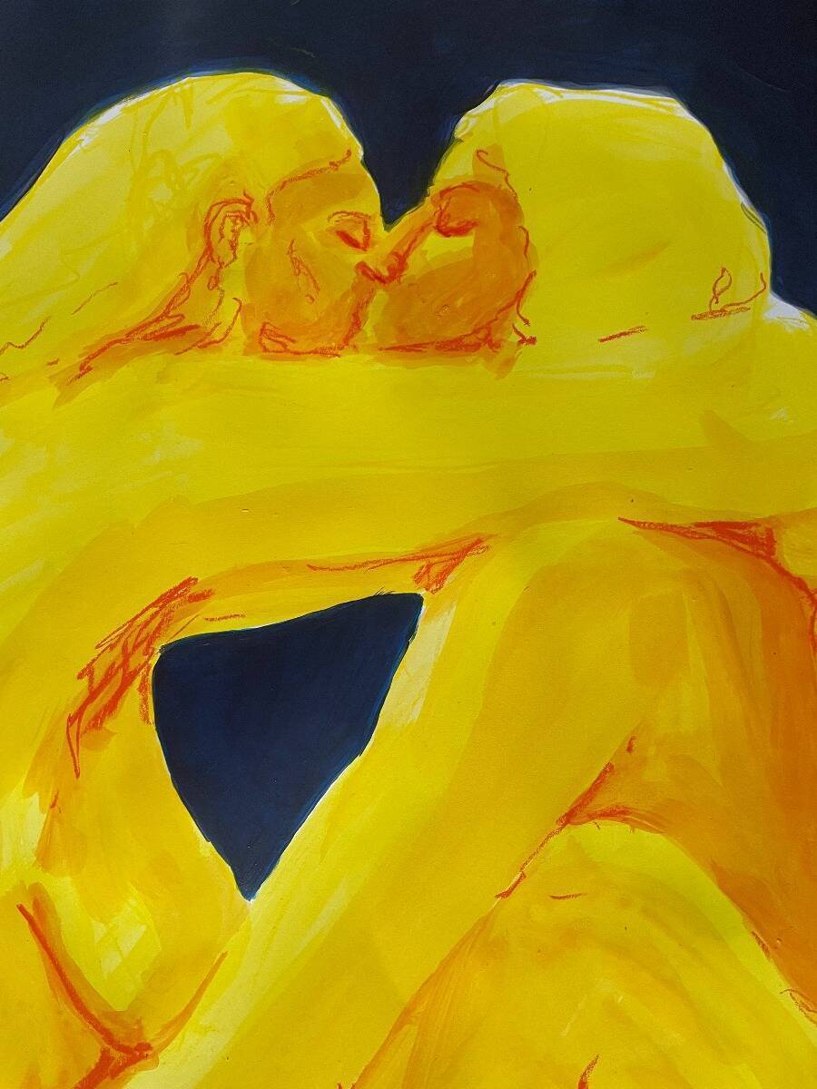 Zwei Frauen in Gelb
