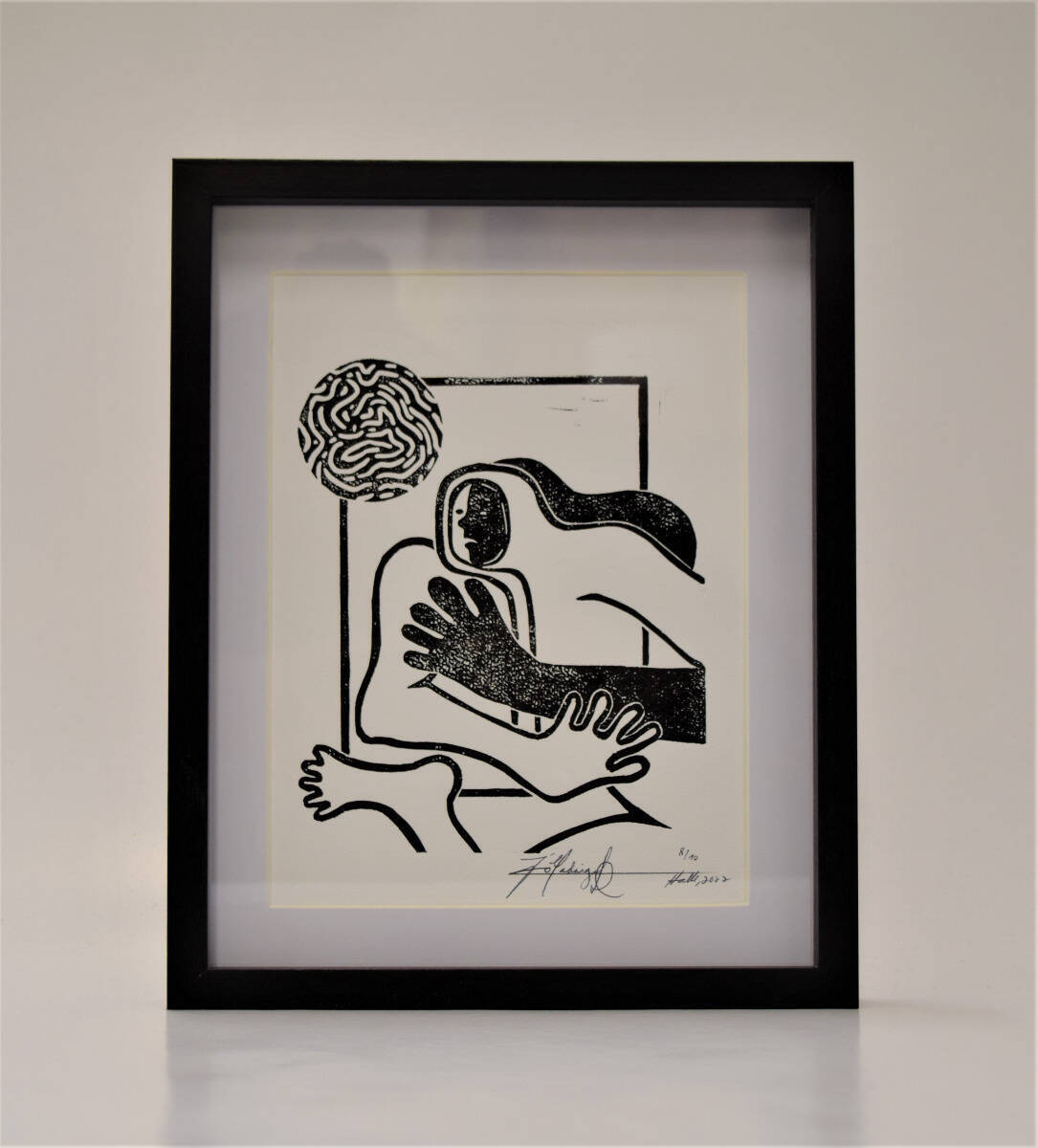 From the series "UNTITLED" (black and white love)/ 2022/  Lithograph, ink on paper (300g)/ A4 (29,7 x 21 cm) 