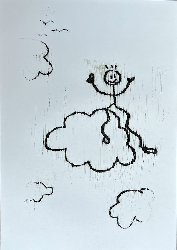 Auf Wolken sitzen